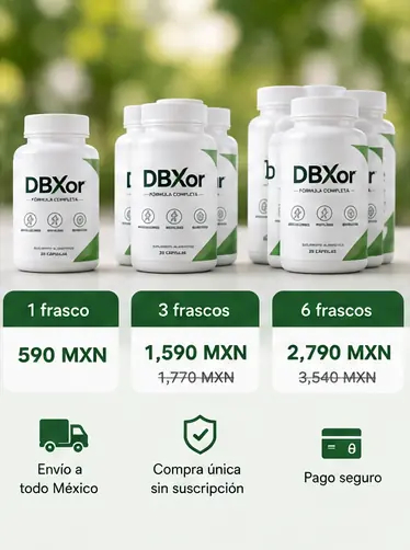 Opciones de compra de DBXor: 1, 3 y 6 frascos