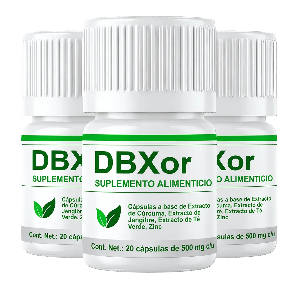 Tres frascos de cápsulas DBXor